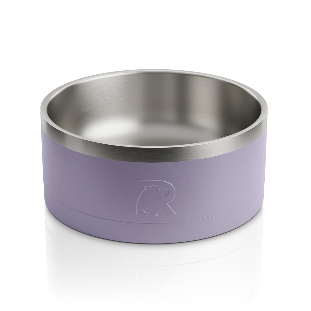 Small 3-In-1 Dog Bowl, Dark Lilac & Dusty Lilac