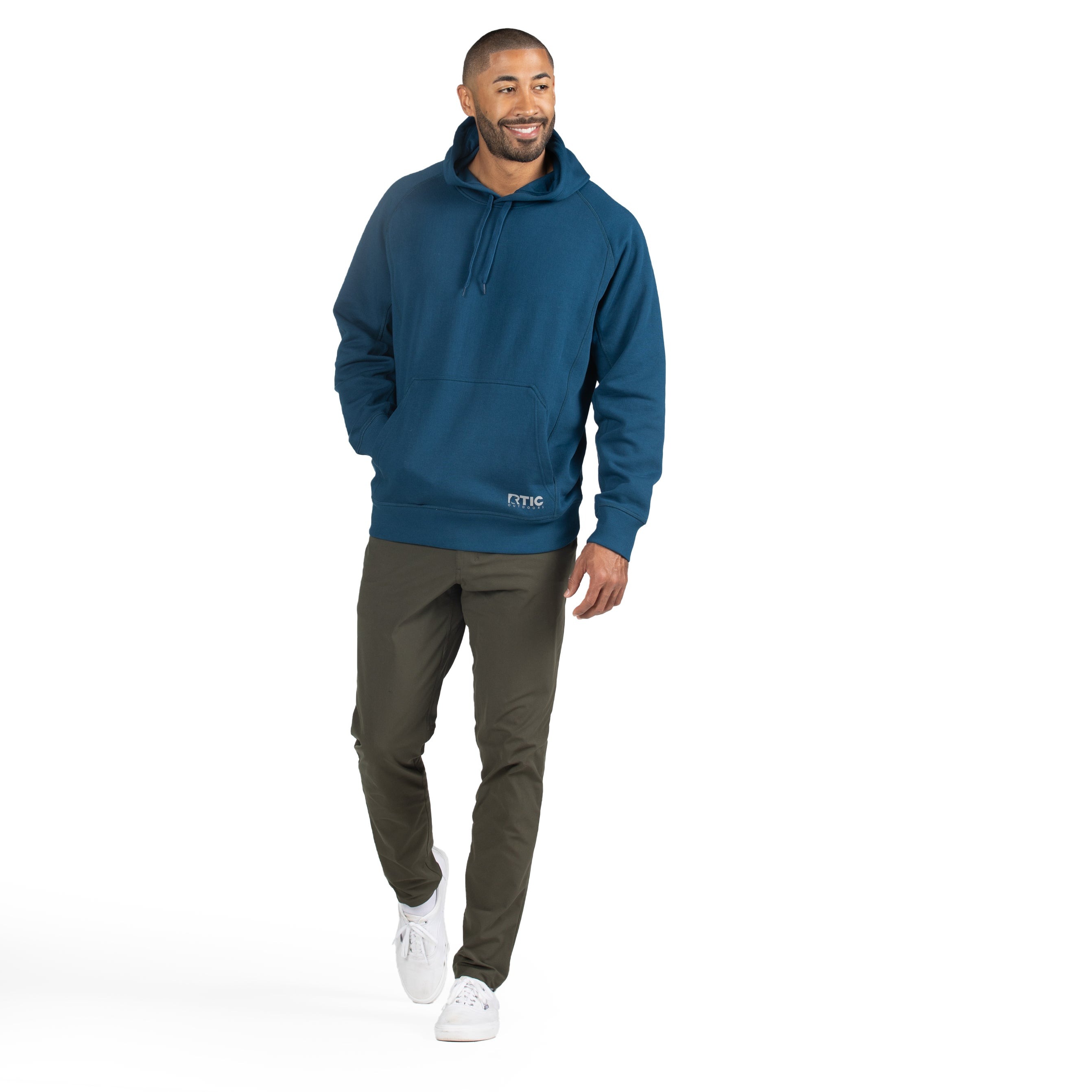 Water-Repellent Pullover Hoodie - Relaxed Fit, Dark Navy, XL | RTIC