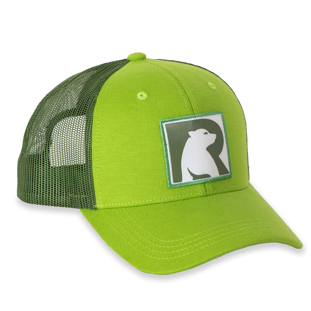 Bear Logo Truckers Hat, Tree Frog / Palm