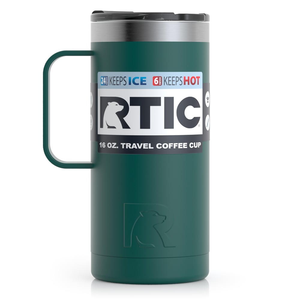 16oz Travel Mug, Forest Green, Matte Image
