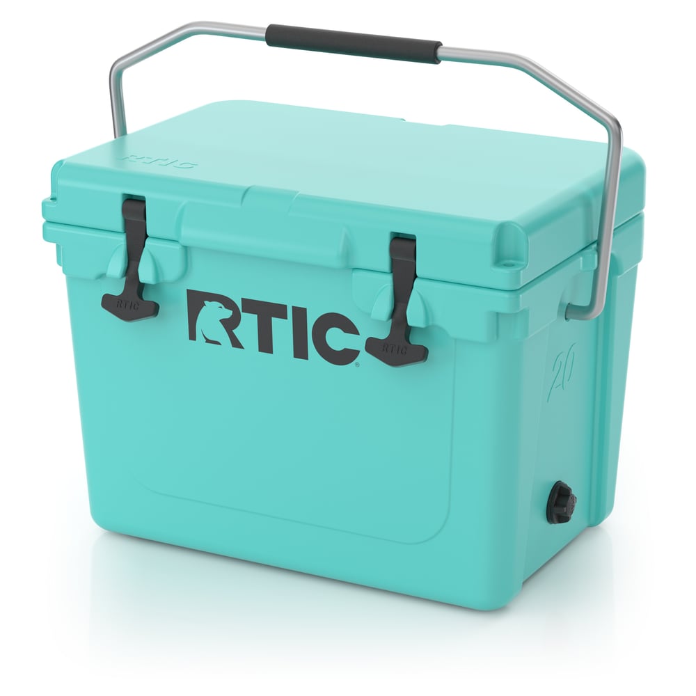 20 QT Ultra-Tough Cooler, Seafoam Green, Heavy Duty Stainless Steel Handle, T-Latch Closure