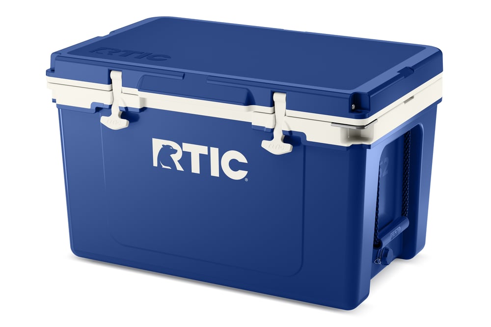 RTIC 52 Quart Ultra-Light Hard Cooler, Cobalt & White, Lightweight, Heavy Duty Rope Handles, T-Latch Closure