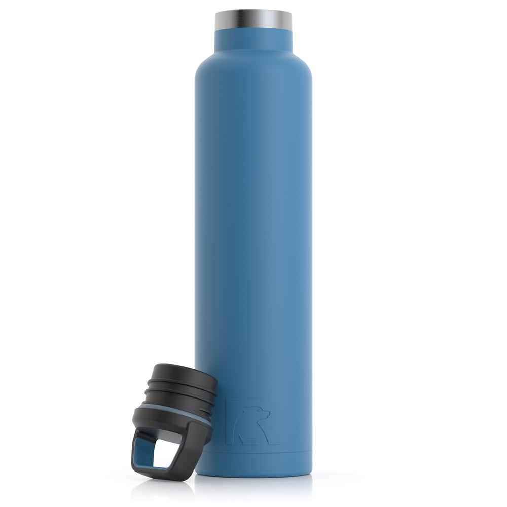 RTIC 26oz Water Bottle, Slate Blue, Matte, Stainless Steel & Vacuum Insulated