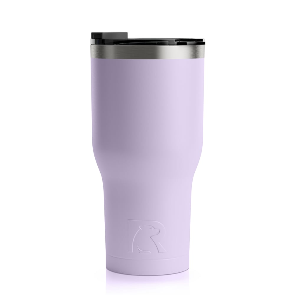 RTIC 30oz Tumbler, Dusty Lilac, Matte, Stainless Steel & Vacuum Insulated, Flip-Top Lid