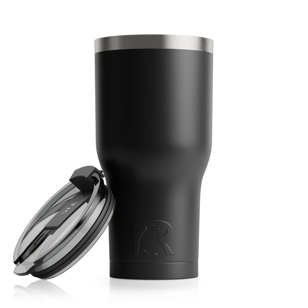 30oz Tumbler, Black, Matte Image
