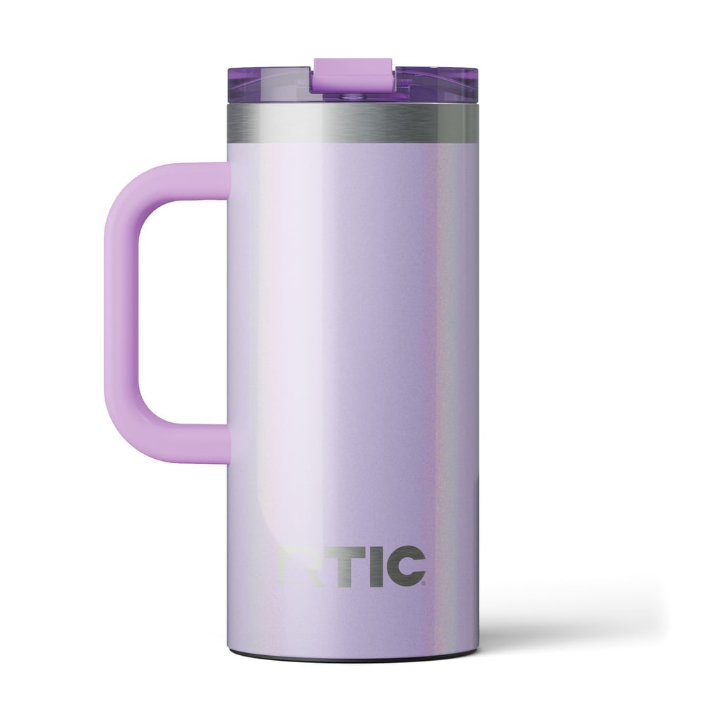 16oz Road Trip Travel Mug, Lavender Glitter