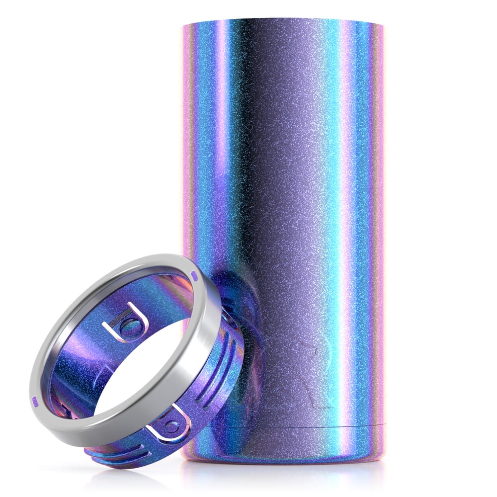 12oz Essential Skinny Can Cooler, Pacific, Glitter