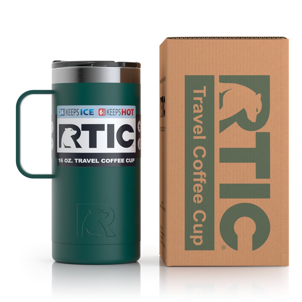 16oz Travel Mug, Forest Green, Matte Image