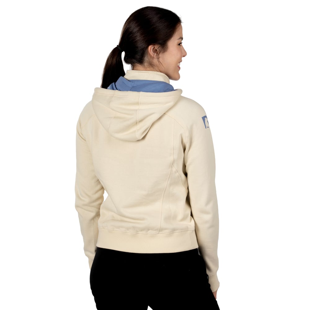 Women's Water-Repellent Full-Zip Hoodie, Bone, M Image