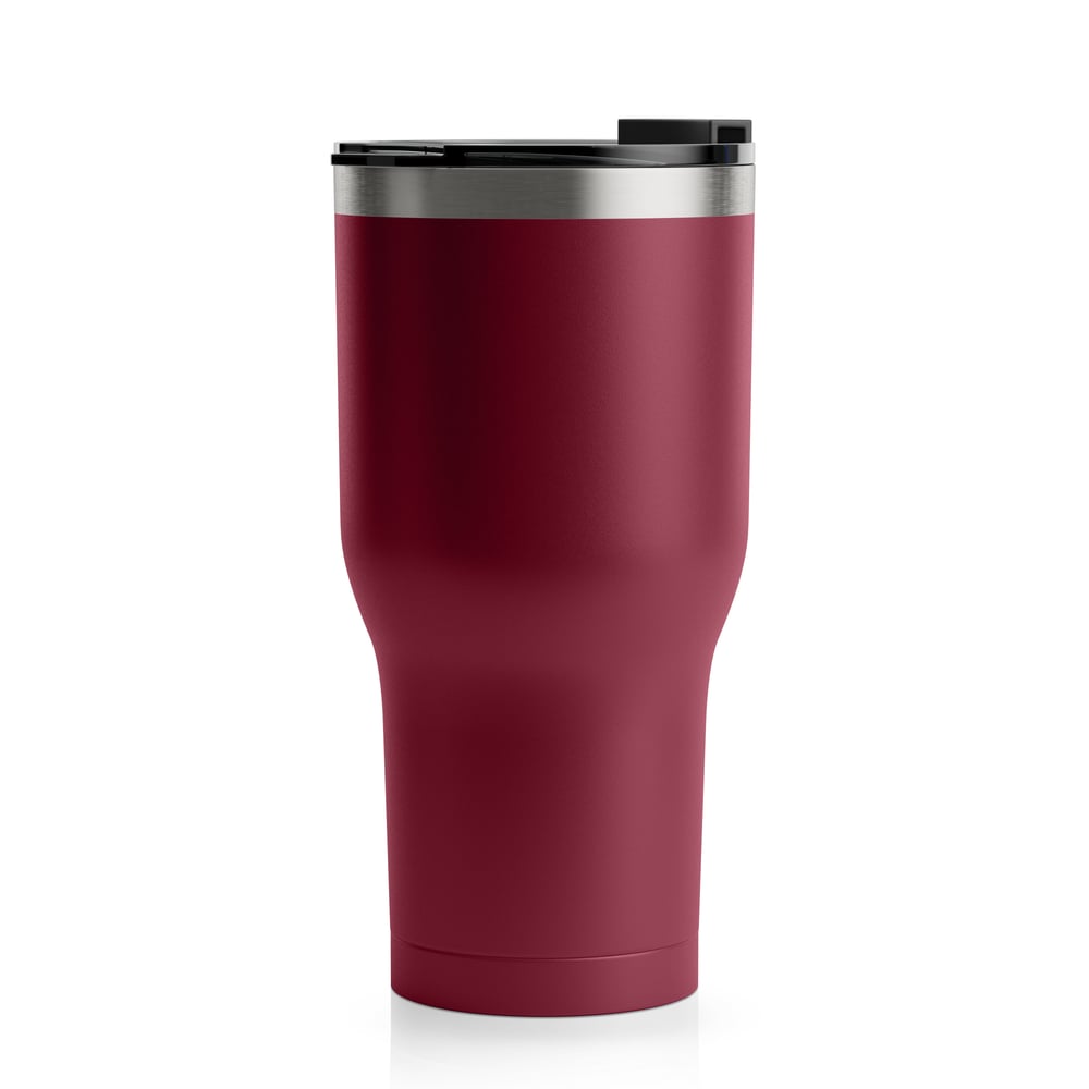 30oz Tumbler, Maroon, Matte Image