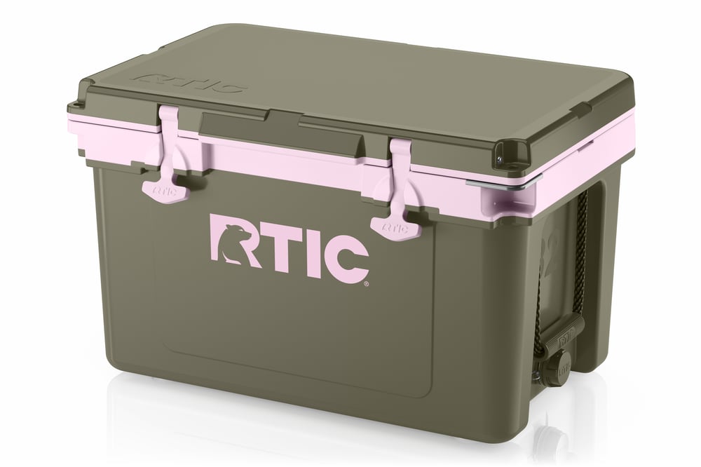32 QT Ultra-Light Cooler, Olive/Pale Pink
