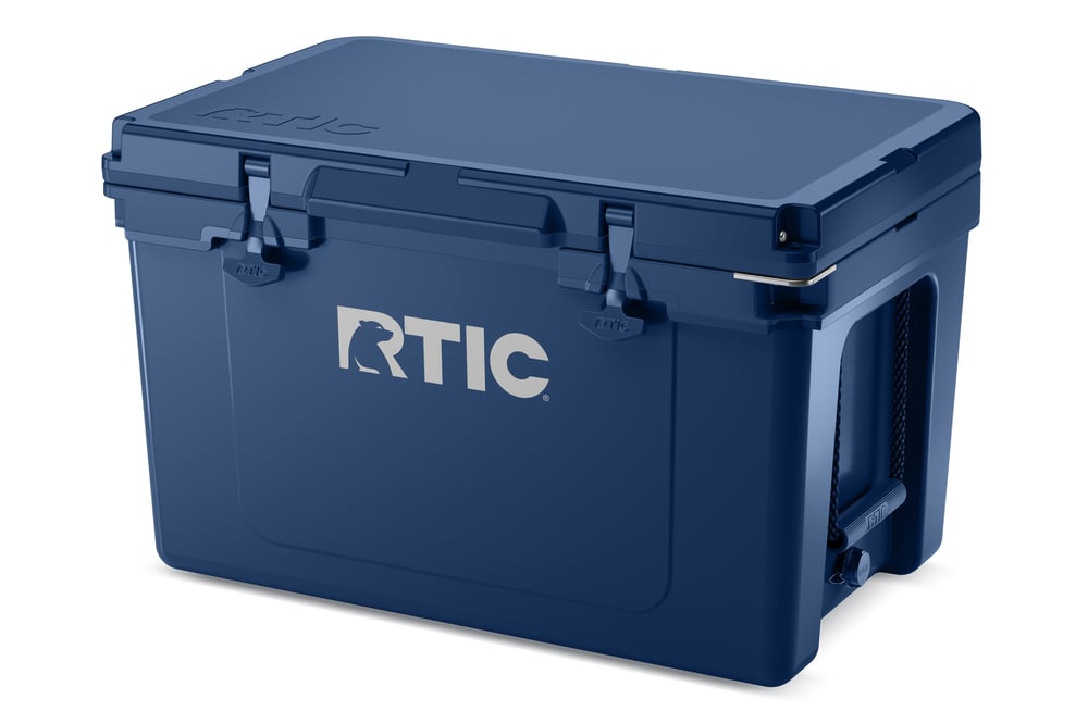 RTIC 52 Quart Ultra-Light Hard Cooler, Navy, Lightweight, Heavy Duty Rope Handles, T-Latch Closure