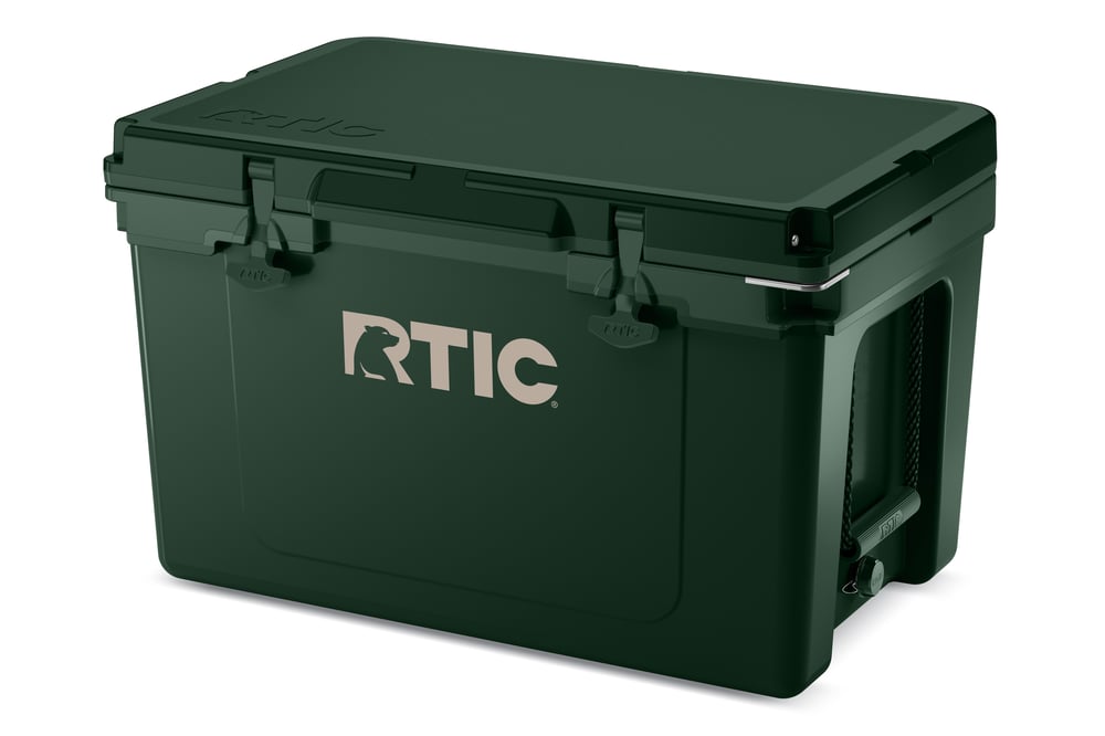 RTIC 52 Quart Ultra-Light Hard Cooler, Dark Pine, Lightweight, Heavy Duty Rope Handles, T-Latch Closure