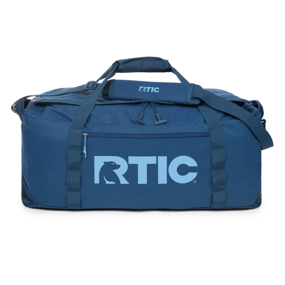 Large Road Trip Duffle Bag, Navy & Denim