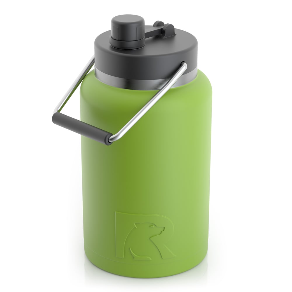 RTIC Half Gallon Jug, Tree Frog, Matte, Stainless Steel & Vacuum Insulated, Flip-Top Lid