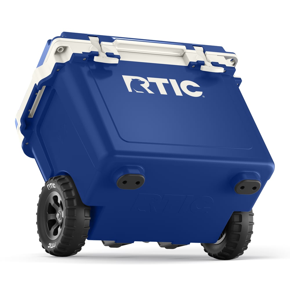 22 QT Ultra-Light Wheeled Cooler, Cobalt & White Image