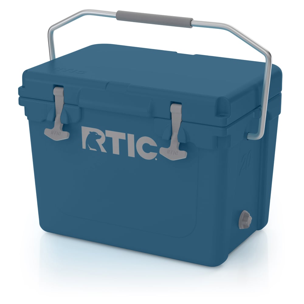 20 QT Ultra-Tough Cooler, Storm, Heavy Duty Stainless Steel Handle, T-Latch Closure