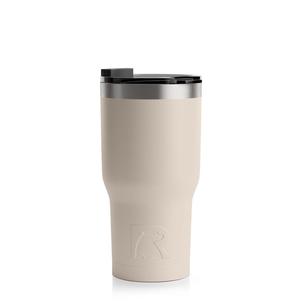 RTIC 20oz Tumbler, Beach, Matte, Stainless Steel & Vacuum Insulated, Flip-Top Lid