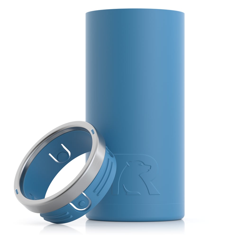 12oz Essential Skinny Can Cooler, Slate Blue, Matte