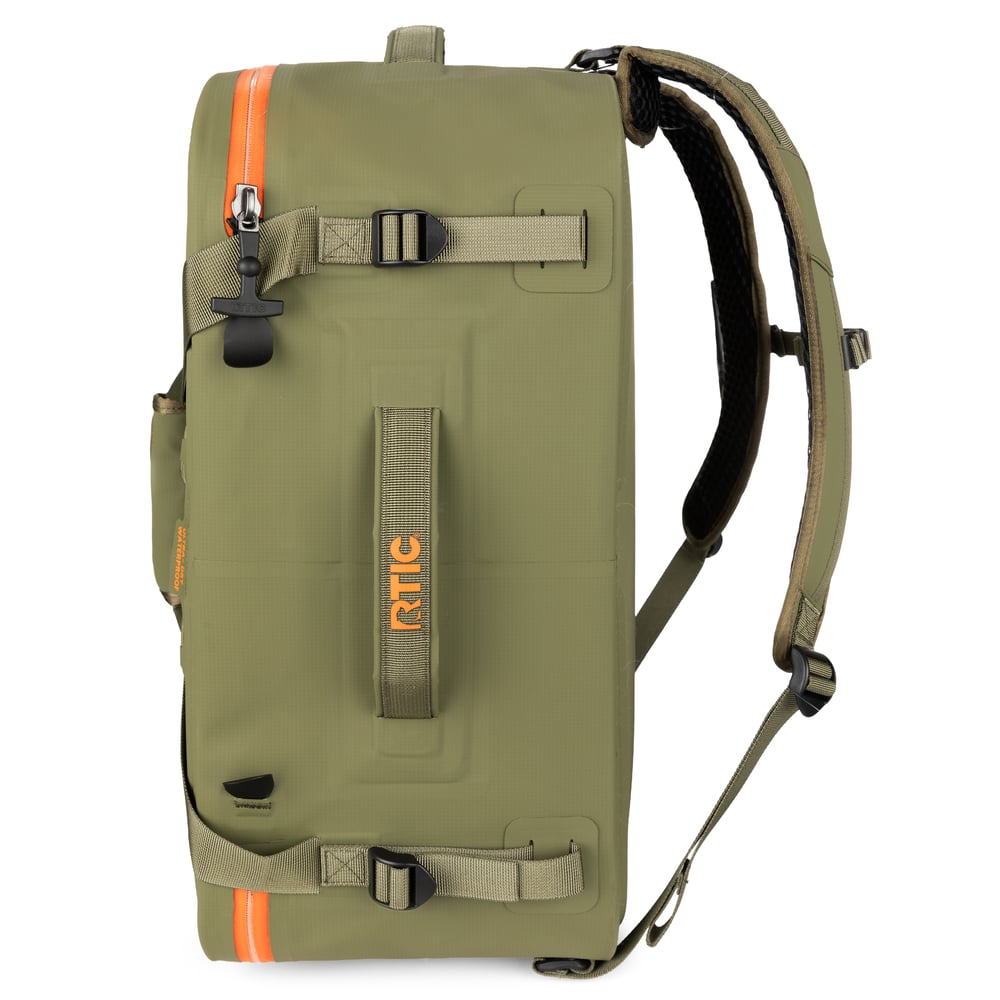 Ultra-Dry Duffle Pack, Olive & Orange Image