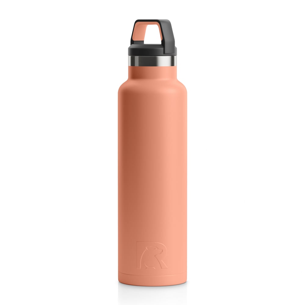 RTIC 20oz Water Bottle, Salmon, Matte, Stainless Steel & Vacuum Insulated