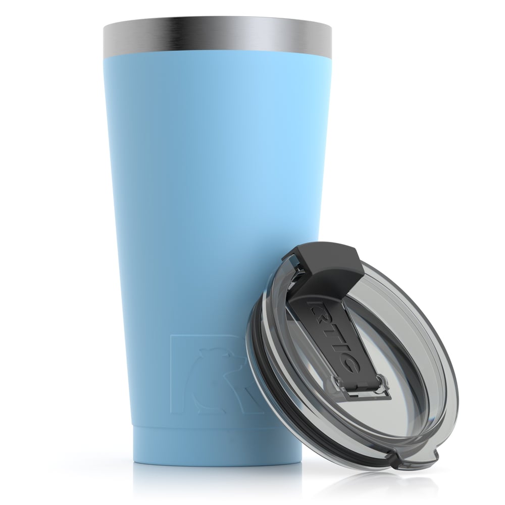 RTIC 16oz Pint Tumbler, RTIC Ice, Matte, Stainless Steel & Vacuum Insulated, Flip-Top Lid