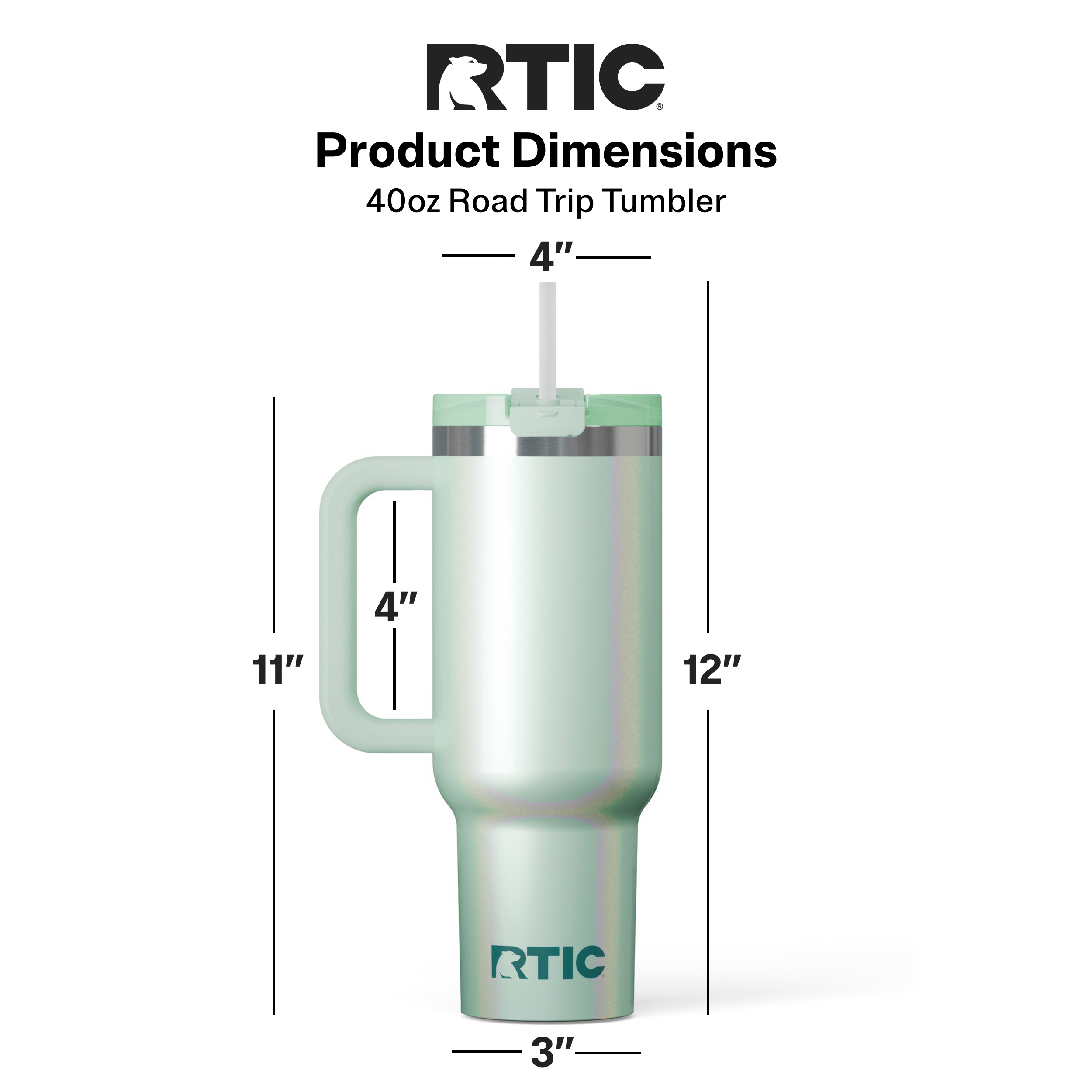 RTIC Road Trip Tumbler | Ceramic Lined Insulated Cup | RTIC