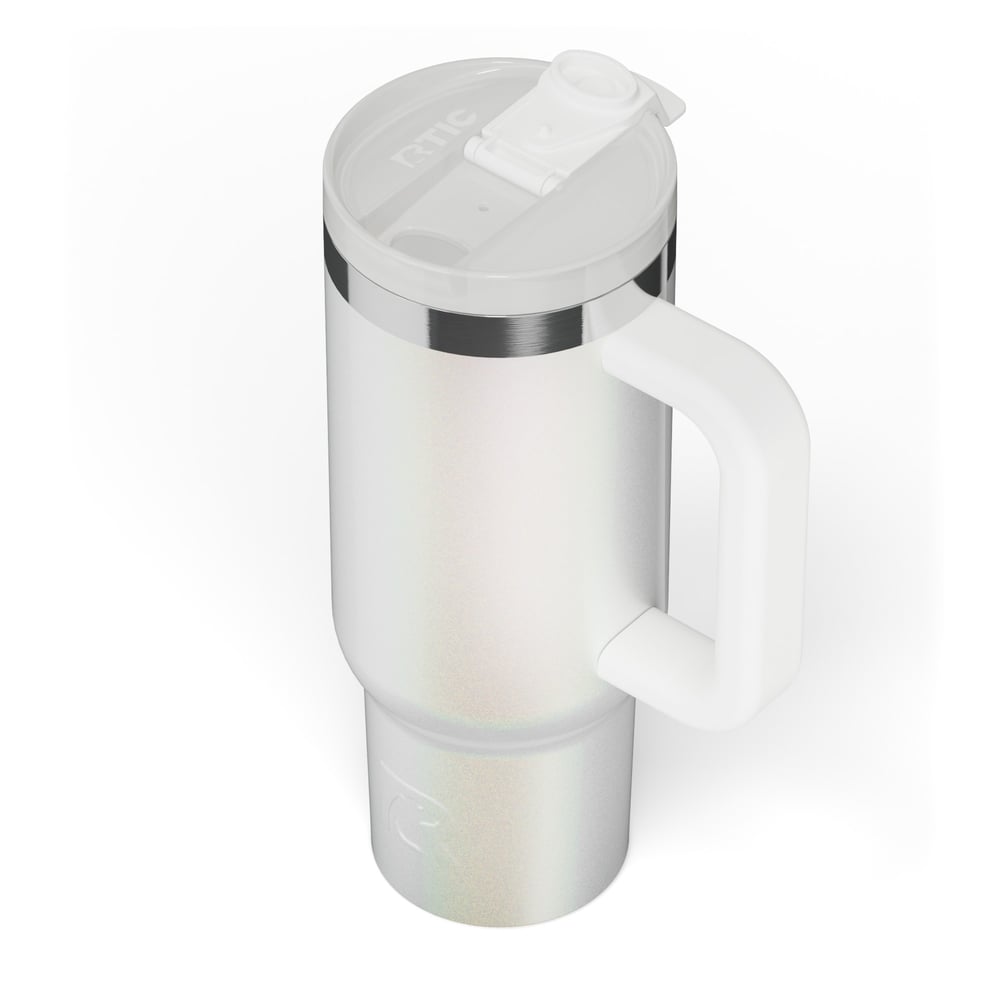 30oz Road Trip Tumbler, White Glitter Image