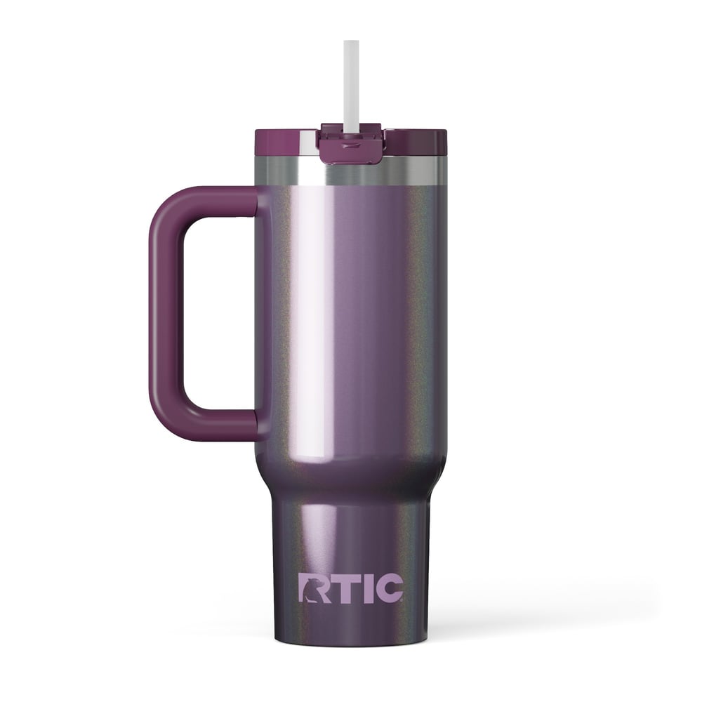 30oz Road Trip Tumbler, Plum Glitter