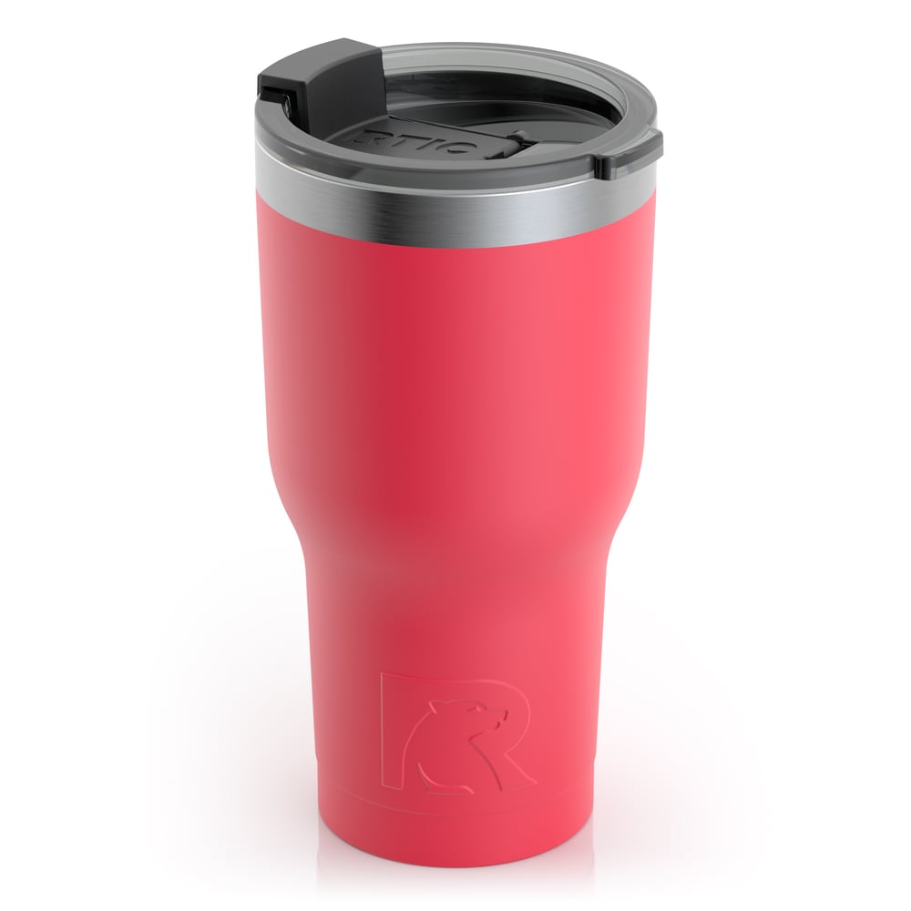 RTIC 20oz Tumbler, Cardinal, Matte, Stainless Steel & Vacuum Insulated, Flip-Top Lid