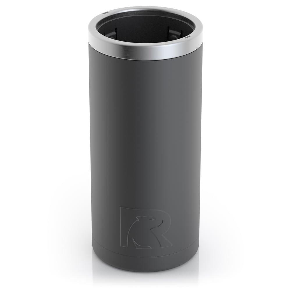 12oz Essential Skinny Can Cooler, Black, Matte