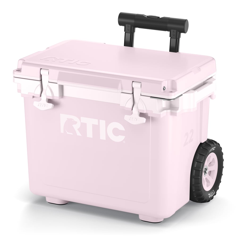 22 QT Ultra-Light Wheeled Cooler, Pale Pink