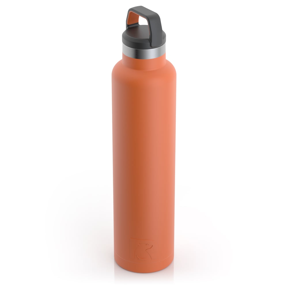 RTIC 26oz Water Bottle, Dark Orange, Matte, Stainless Steel & Vacuum Insulated
