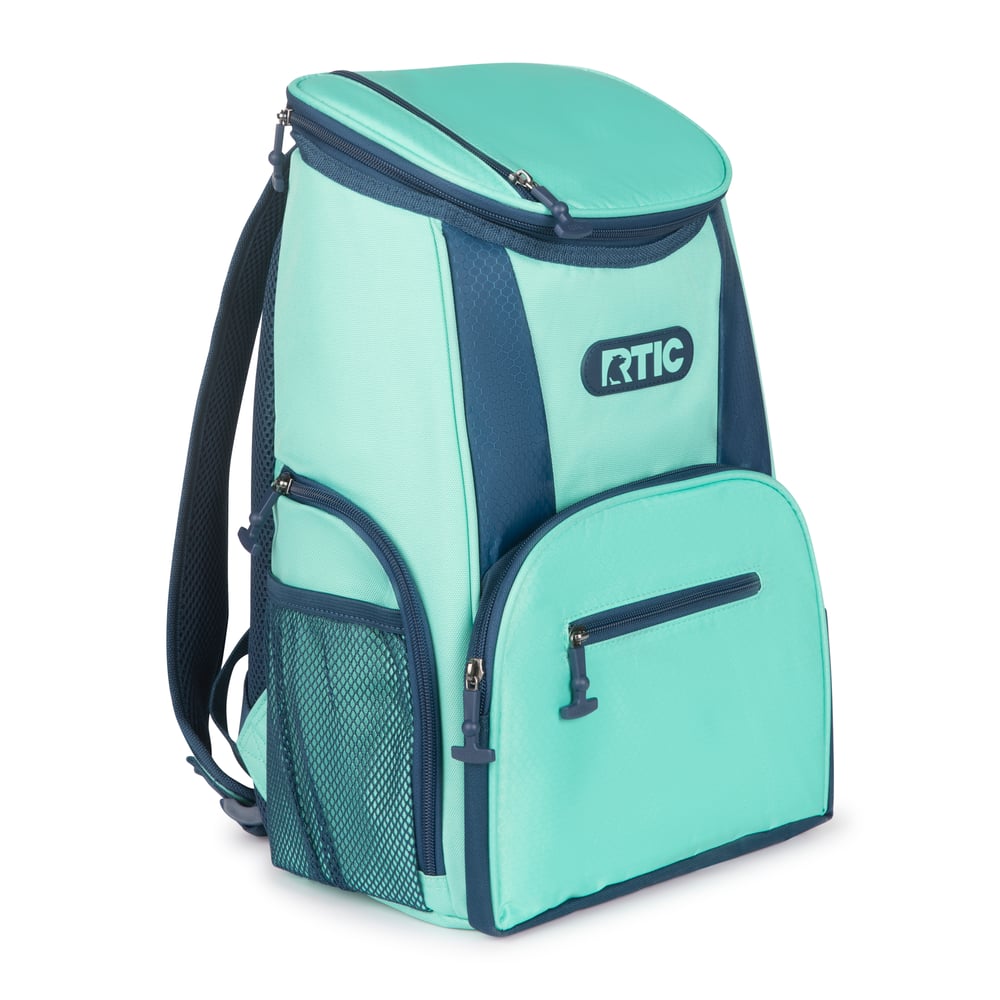 15 Can Lightweight Backpack Cooler, Sea Glass, Adjustable Straps, Padded
