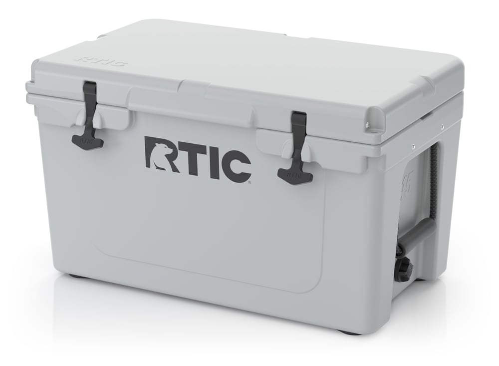 45 QT Ultra-Tough Cooler, Grey, Heavy Duty Rope Handles, T-Latch Closure