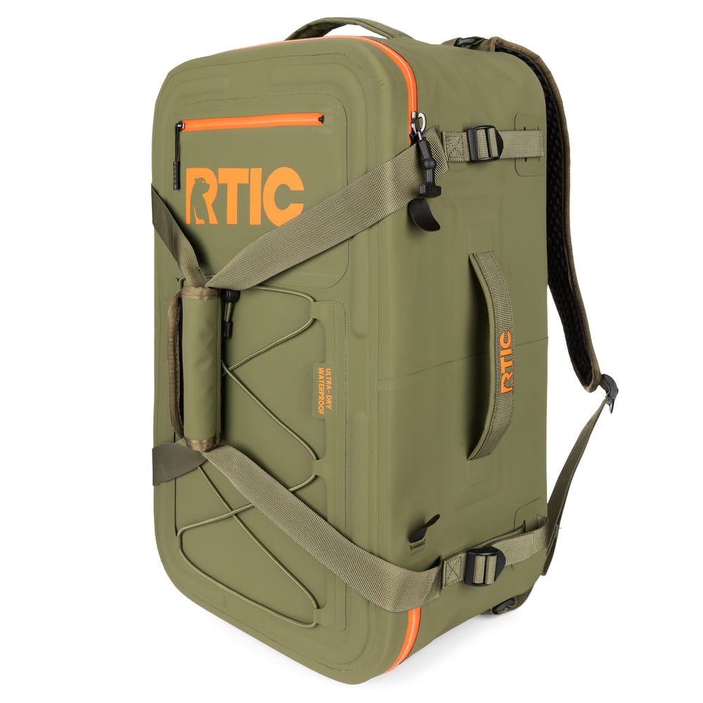 Ultra-Dry Duffle Pack, Olive & Orange Image