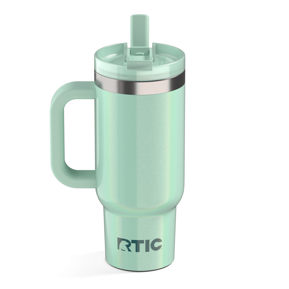 16oz Little Road Trip Tumbler, Fresh Mint Glitter