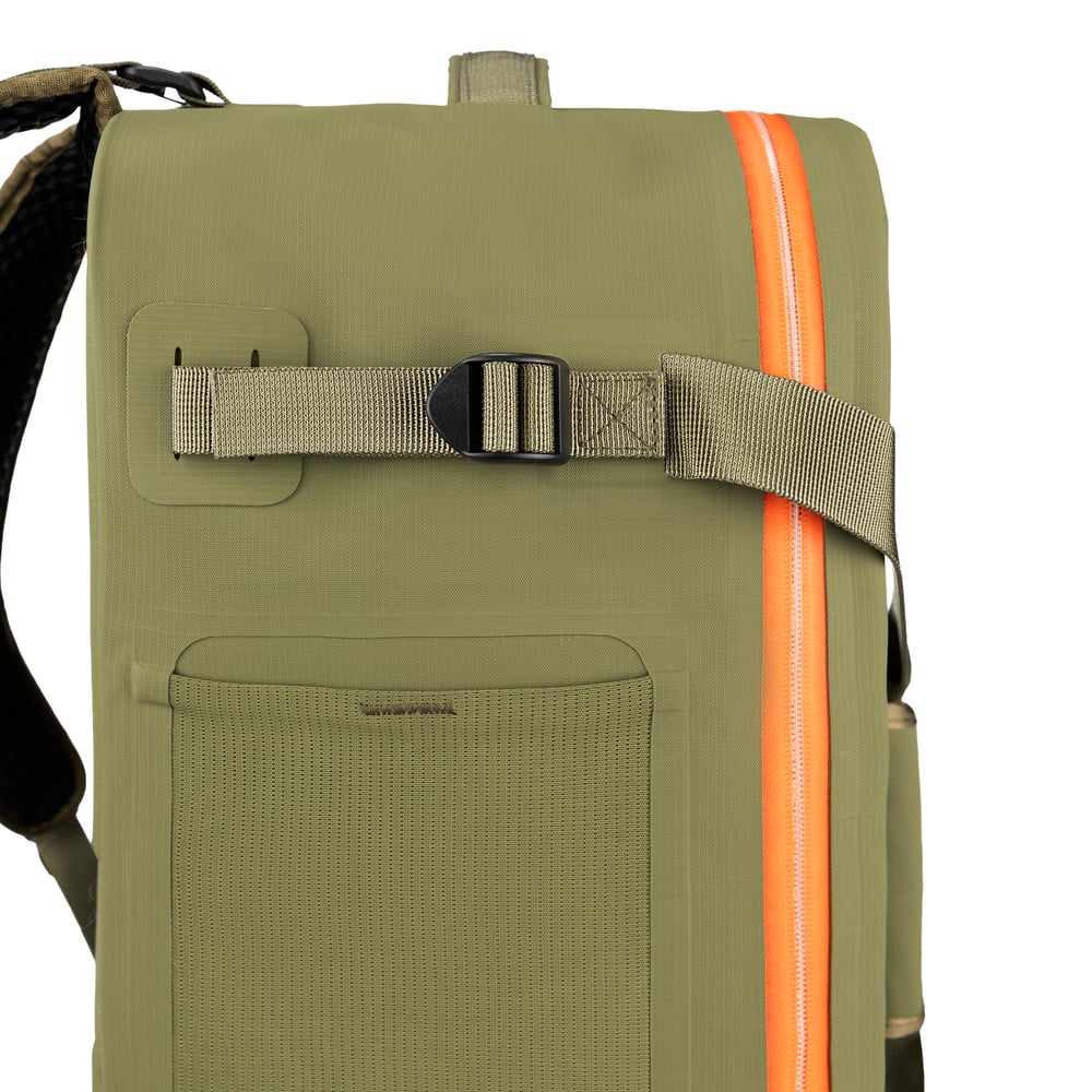 Ultra-Dry Duffle Pack, Olive & Orange Image