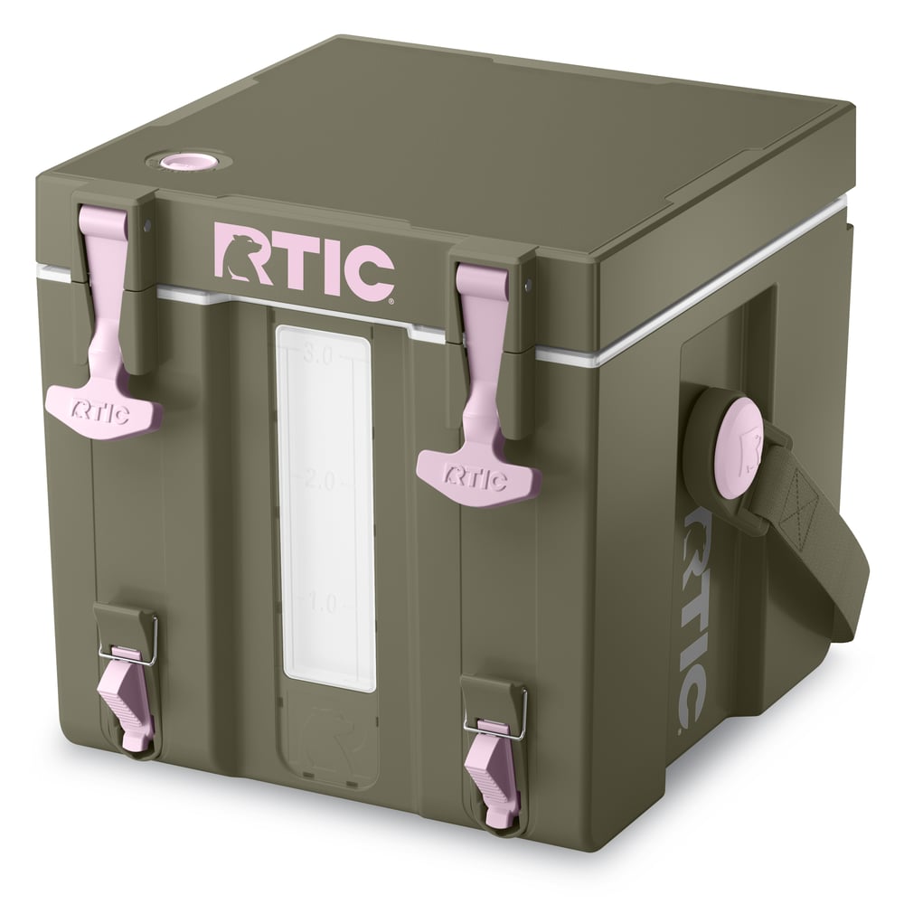 3 Gallon Halftime Water Cooler, Olive/Pale Pink