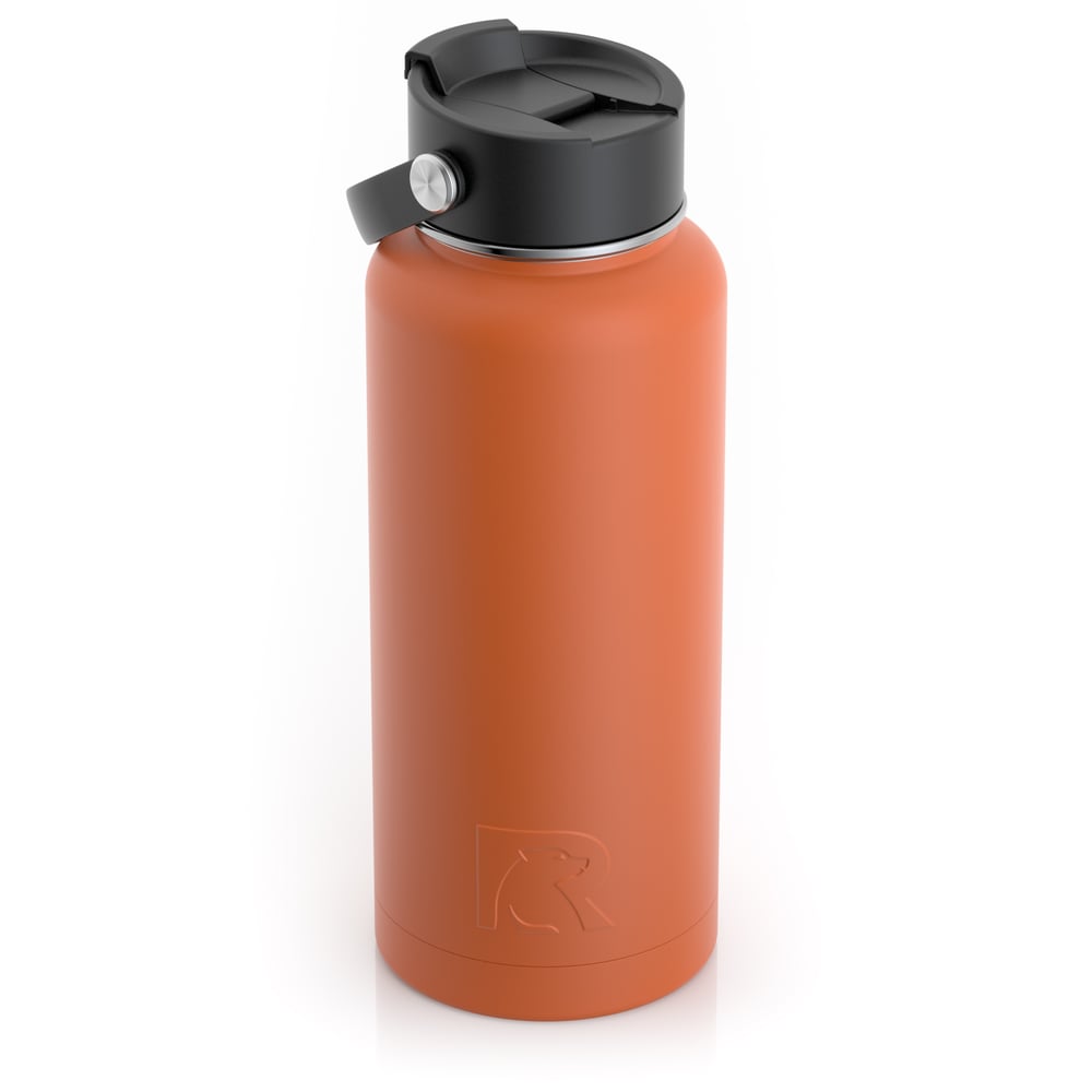 RTIC 32oz Bottle, Dark Orange, Matte, Stainless Steel & Vacuum Insulated