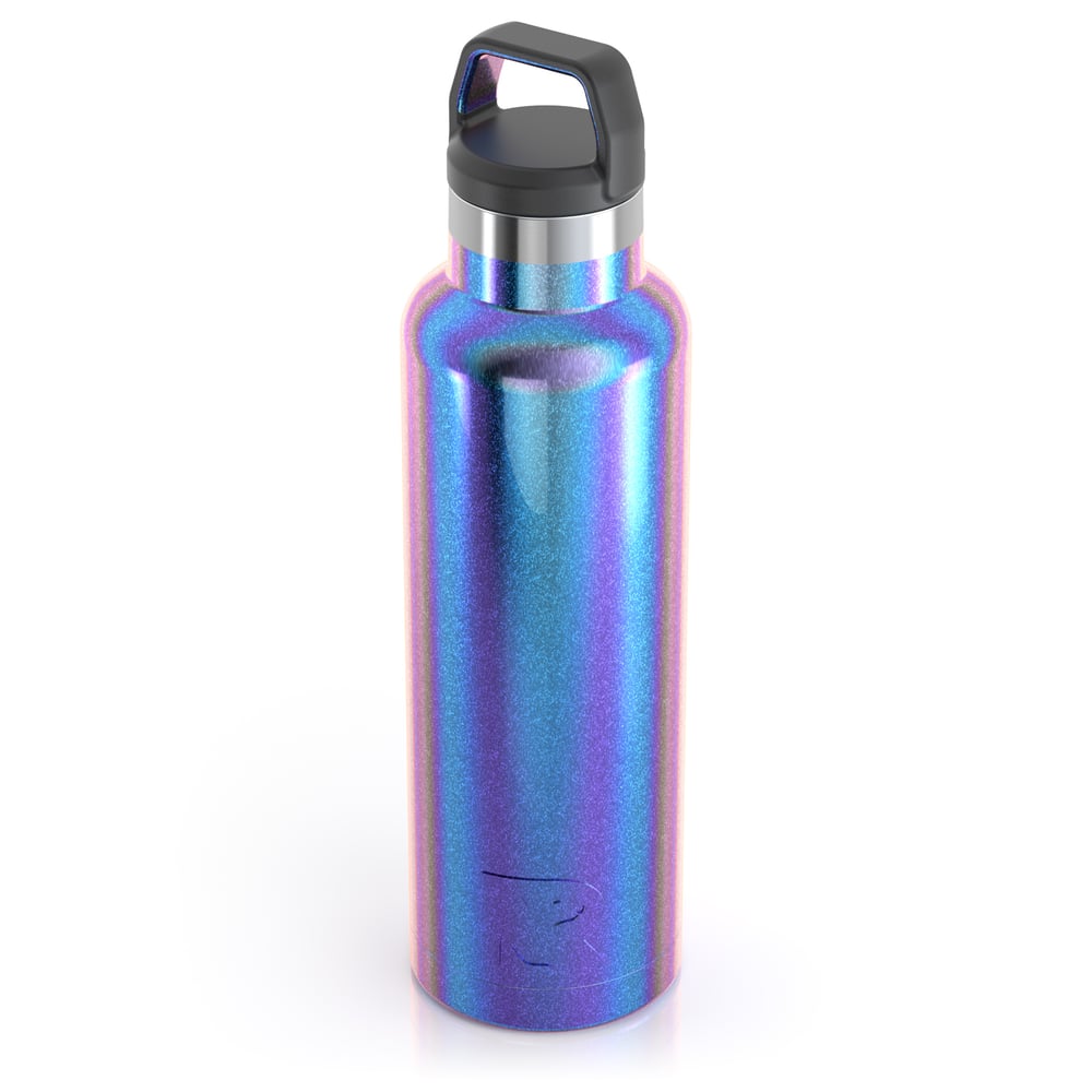 RTIC 20oz Water Bottle, Pacific, Glitter, Stainless Steel & Vacuum Insulated
