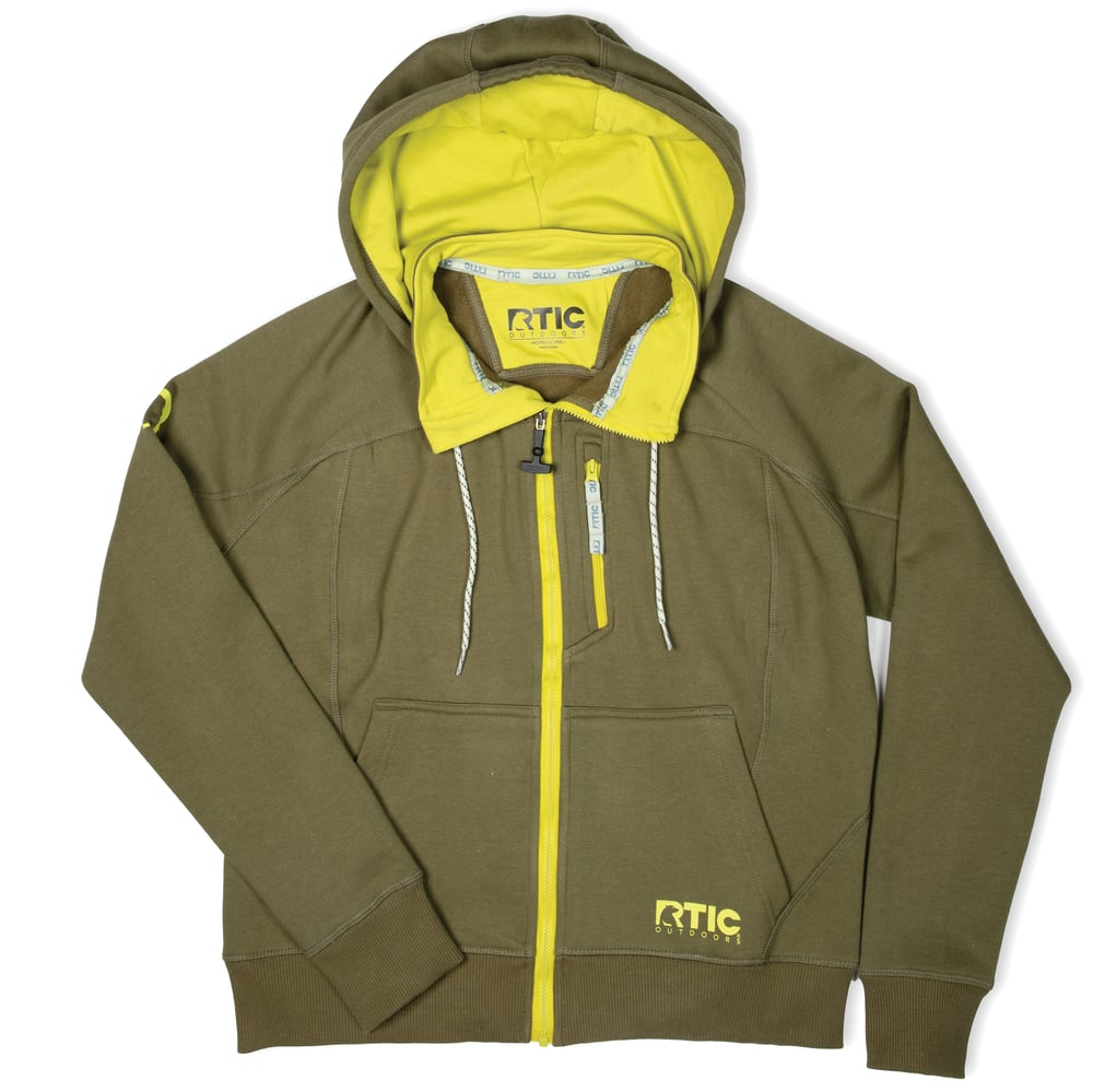 RTIC Women's Water-Repellent Full-Zip Hoodie, Olive, XL
