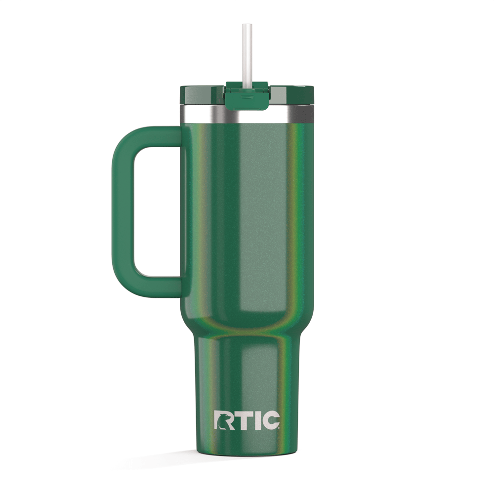 40oz Road Trip Tumbler, Pine Tree Glitter