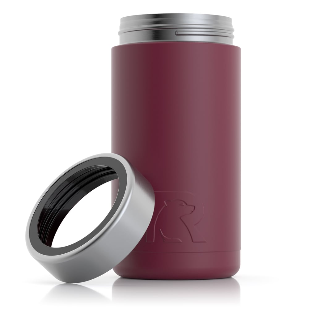 16oz Essential Craft Can Cooler, Maroon, Matte