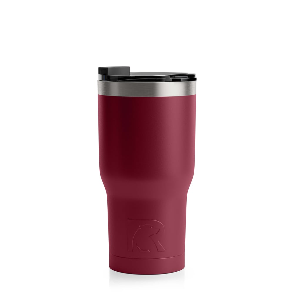 RTIC 20oz Tumbler, Maroon, Matte, Stainless Steel & Vacuum Insulated, Flip-Top Lid
