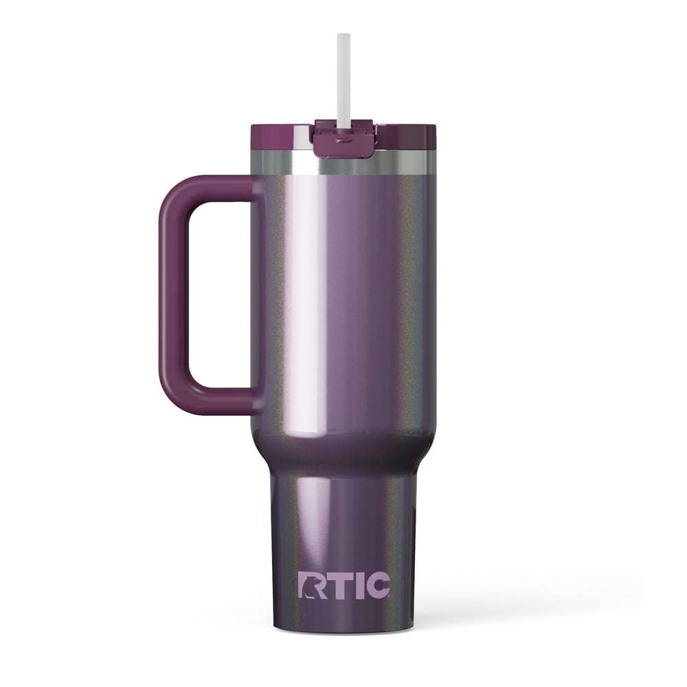 40oz Road Trip Tumbler, Plum Glitter