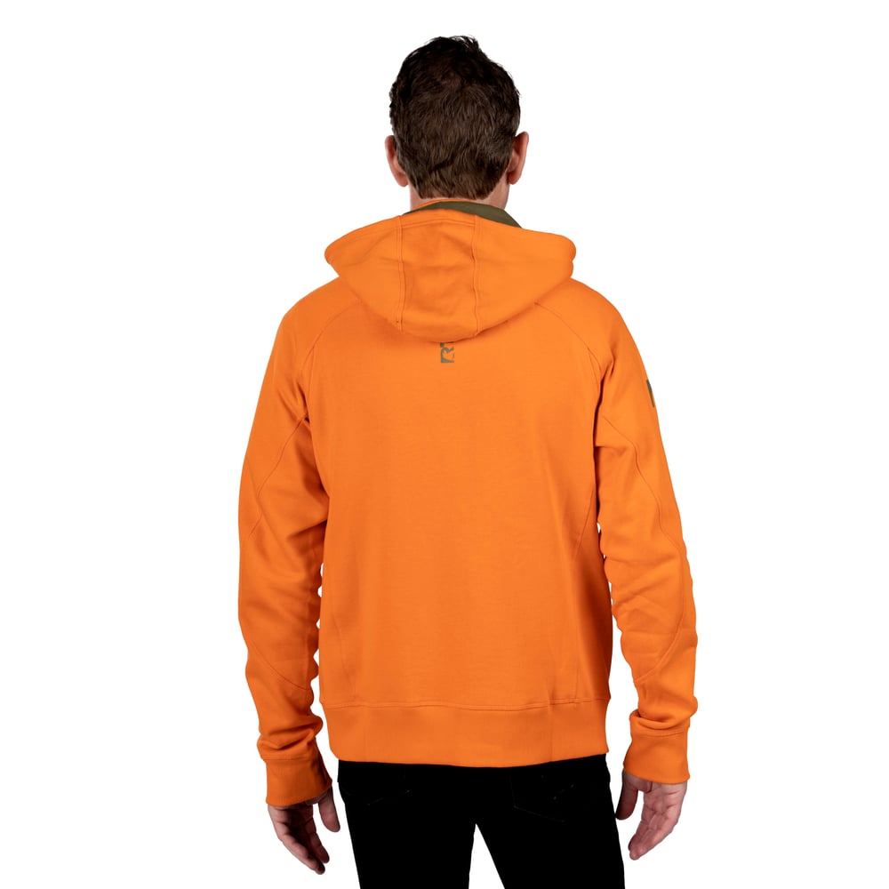 Men's Water-Repellent Full-Zip Hoodie, Orange, XXL Image
