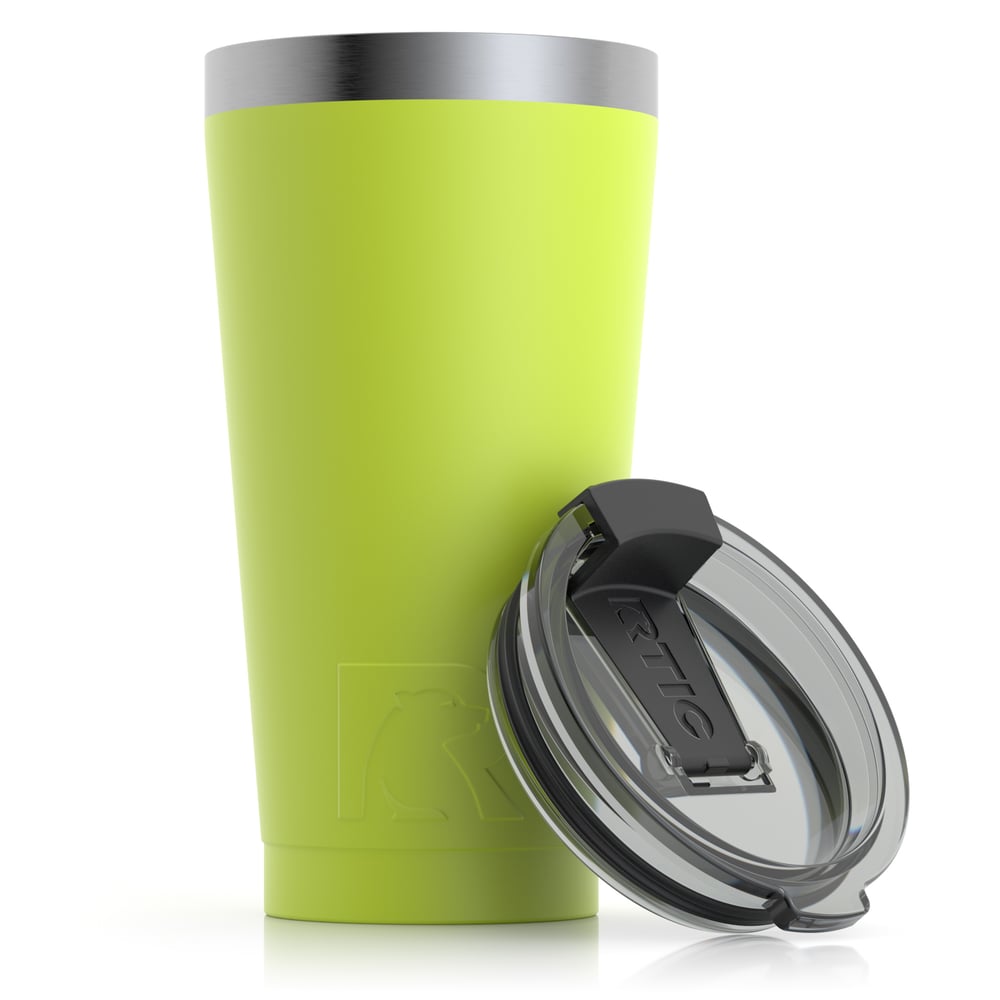 RTIC 16oz Pint Tumbler, Citrus, Matte, Stainless Steel & Vacuum Insulated, Flip-Top Lid