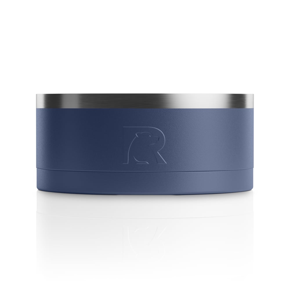 Small 3-In-1 Dog Bowl, Navy & Graphite Image