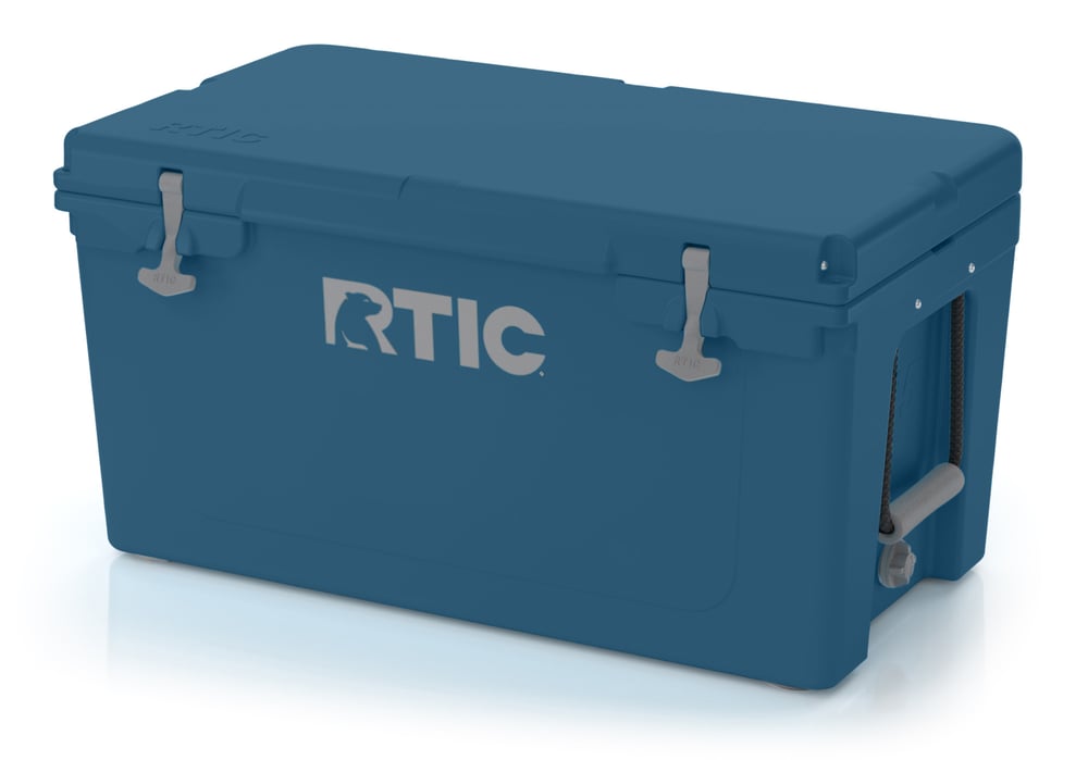 65 QT Ultra-Tough Cooler, Storm, Heavy Duty Rope Handles, T-Latch Closure